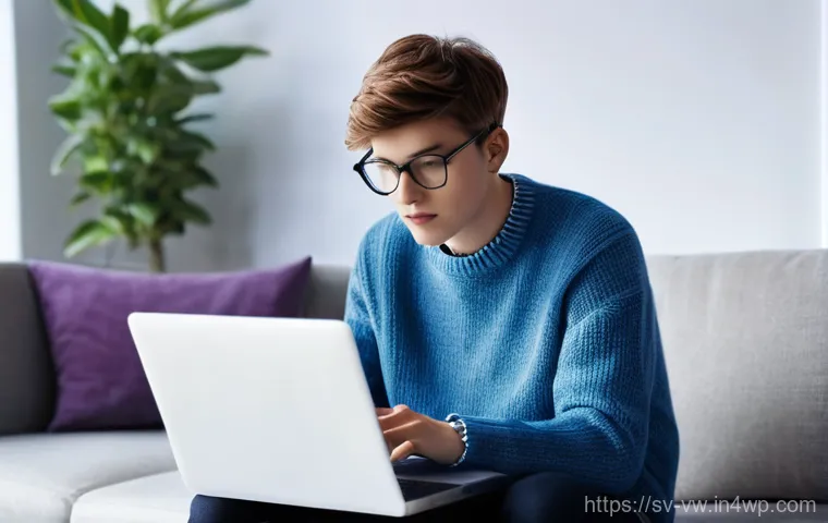 소비자 심리 이해를 위한 온라인 연구 방법 - **Prompt 1: Decoding Digital Pathways**
"A candid, medium shot of a young adult, around 18-20 ye...