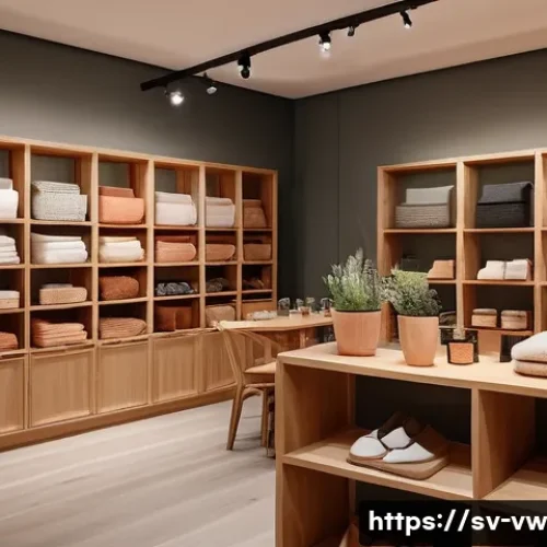 Home 31 소비자의 심리에 영향을 미치는 외부 요인 - A cozy Swedish boutique interior with warm, soft lighting and harmonious color tones like gentle ora...