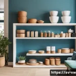 Home 23 소비자 심리와 구매 의사 결정의 법칙 - A cozy Scandinavian boutique interior with soft natural lighting, showcasing shelves filled with pro...